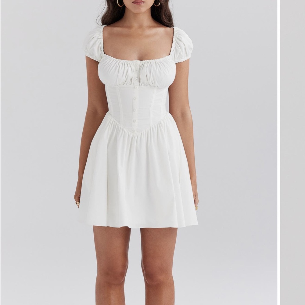 House of CB White Nala Dress NWT